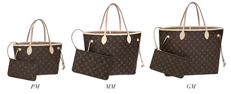 louis vuitton gm mm pm|Louis Vuitton neverfull size.